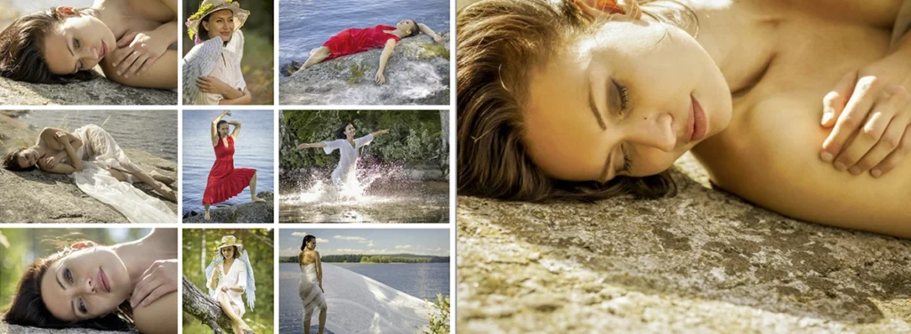 Kesäisiä muotokuvia Kuopiossa Kallaveden rannalla